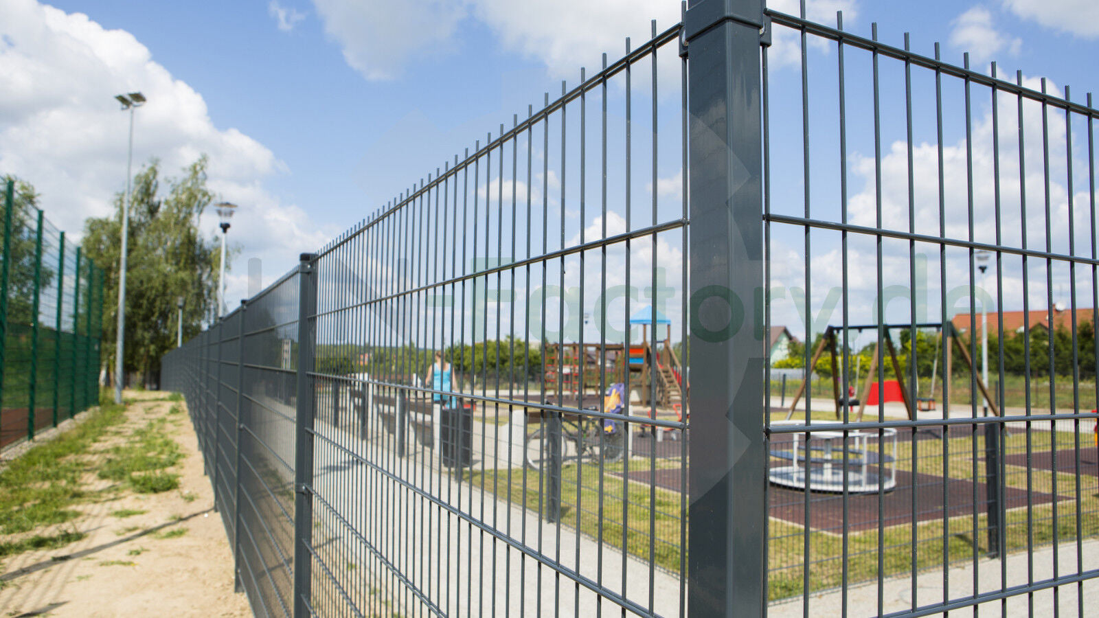 65m Double Wire Mesh Fence Set | Height 1630mm | Hot-Dip Galvanized & RAL Coated | Complete Installation Kit