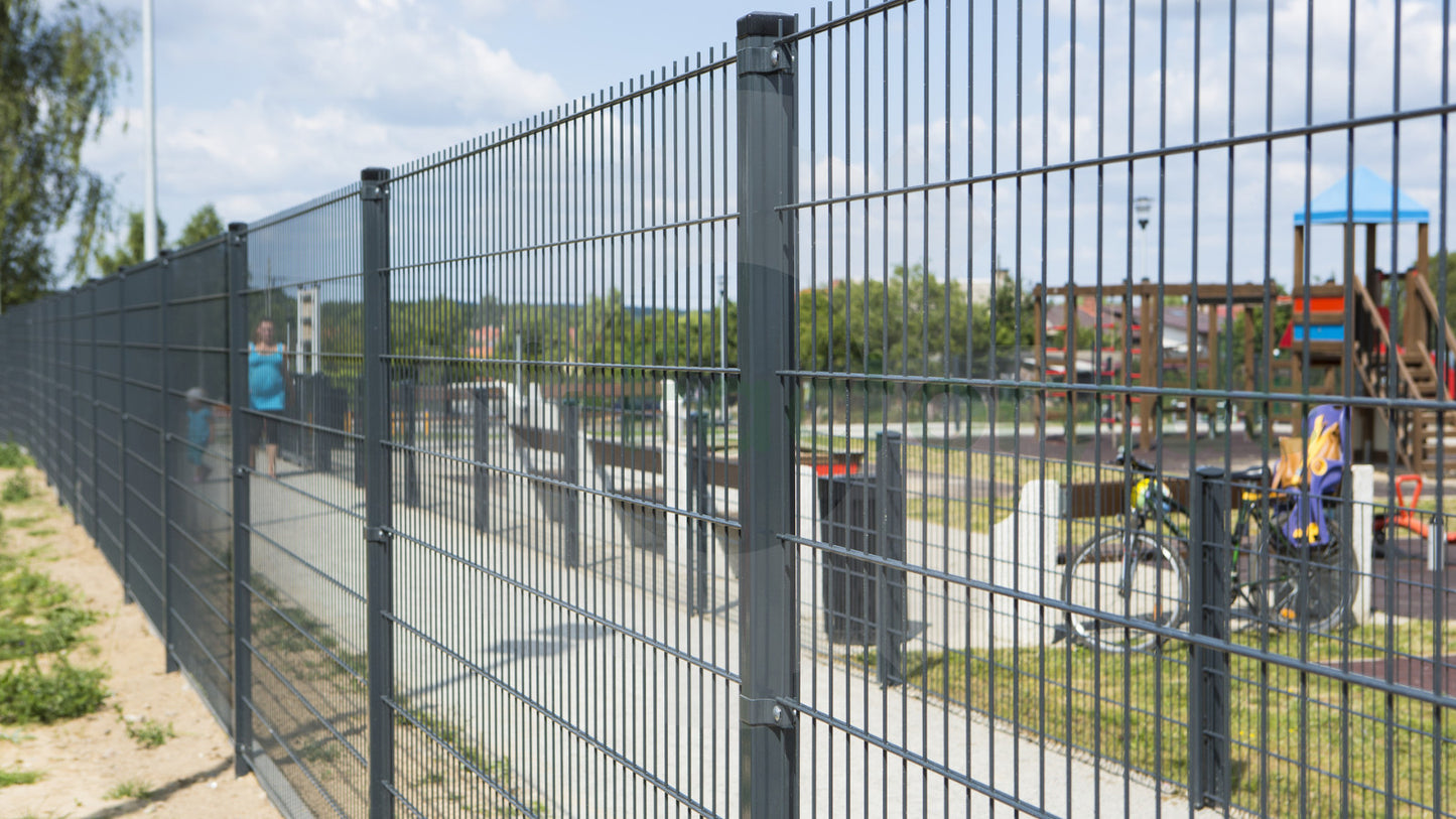 65m Double Wire Mesh Fence Set | Height 1630mm | Hot-Dip Galvanized & RAL Coated | Complete Installation Kit