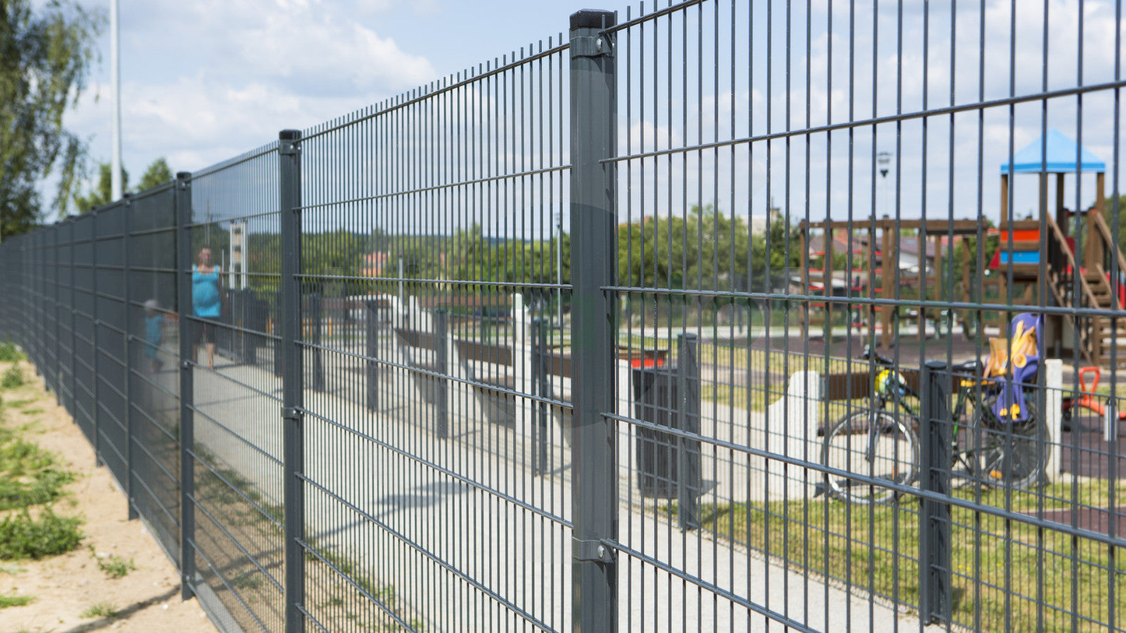65m Double Wire Mesh Fence Set | Height 1630mm | Hot-Dip Galvanized & RAL Coated | Complete Installation Kit
